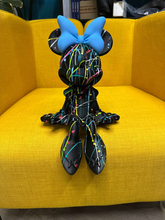 Minnie Mouse Pop Art statue, colorful design, contemporary art, 3D printed decor for cool interior design.